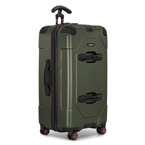 Traveler's Choice Maxporter II Polycarbonate Hardside Trunk with Spinner Wheels, Green, 28-Inch Medium Trunk