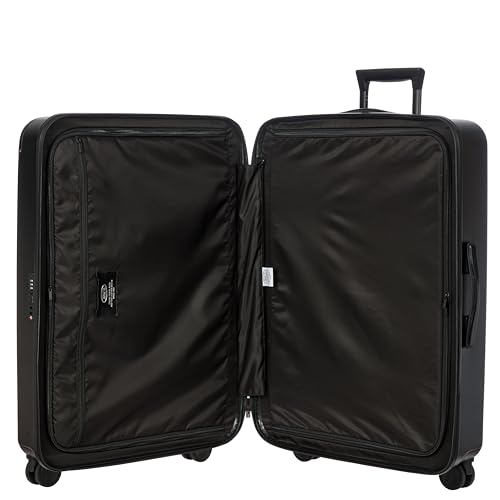 Bric's Amalfi Lightweight Hard Shell Suitcase – Expandable Checked Luggage with Water-Repellent Zip, Smooth 360° Wheels & TSA Lock - 30 Inch, Black