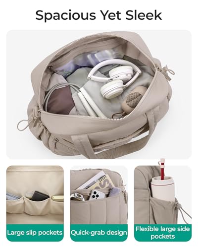 BAGSMART Gym Bag for Women, Duffle Bag for Travel with Wet Pocket, Lightweight Carry on Weekender Duffel, Water Resistant