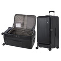 Kaleenie 29 Inch Aluminum Checked Luggage with Side Opening Zipper, 40 * 37 * 77cm, 113L, Lightweight Hardshell ABS+PC Suitcase with TSA Lock, 360° Universal Wheels, Black