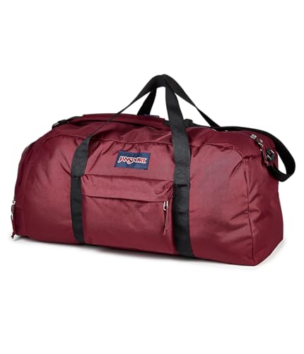 JanSport Weekender Large Duffel - Travel or Gym Bag, Durable Weekender with Front Utility Pocket & Side Grab Handles - Cherry Lacquer
