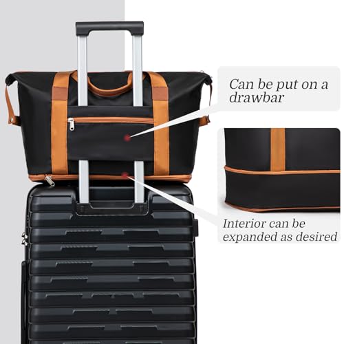 Cosbarn Luggage Sets 5 Piece Suitcases with Wheels, Suitcase Set ABS Hard Case Luggage with Spinner Wheels Durable Travel Luggage