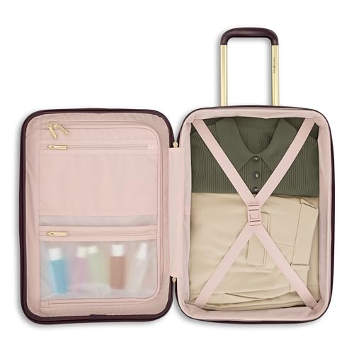 Samsonite Mobile Solutions 2 Carry-On Luggage, Expandable Spinner Suitcase with Laptop Compartment, TSA Lock, Lightweight Travel Bag with Dual Spinner Wheels & WetPak Storage, Merlot