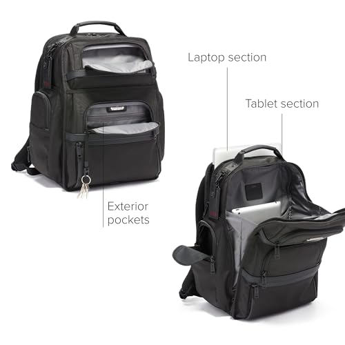 TUMI - Alpha Brief Pack - Men's and Women's Work and Travel Laptop Backpack with Padded Adjustable Strap - Fits Up to 15" Screen - Black