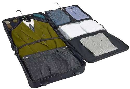 London Fog Buckingham 44 Wheeled Garment Bag, Black