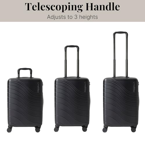 Baggallini Set Wave 22” 4 Wheel Hardside Carry-On Luggage - Lightweight Carry On Suitcase with Wheels