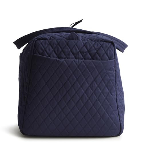 Vera Bradley Women's Premium Cotton Large Original Duffel Bag – Carry On Weekender Travel & Gym Bag – Peacoat, 58L