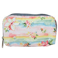 LeSportsac Plumeria Rainbow HAWAII EXCLUSIVE Rectangular Cosmetic Bag, Style 6511/Color K879, Tropical Hawaiian Plumeria Flowers, Pastel Watercolors, Celebrate Hawaii