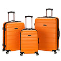 Rockland Melbourne Hardside 3 Piece Expandable Spinner Wheel Luggage Set, (20"/24"/28"), Orange