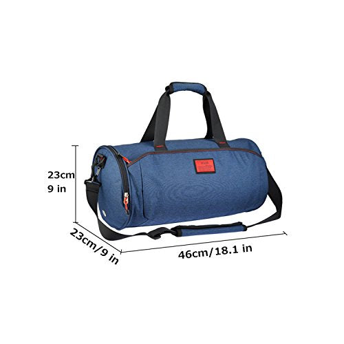 Cool NEW! Duffel Style Carry On Sports Travel Bag with Shoulder Strap, Zippered Compartments