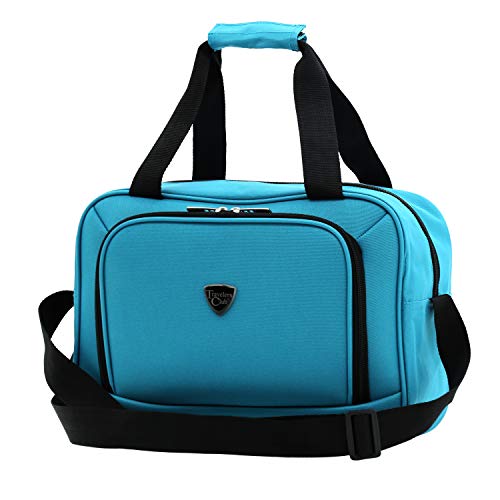 Travelers Club Chicago Hardside Expandable Spinner Luggage, Teal, 5 Piece Set