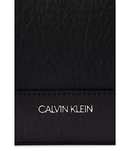 Calvin Klein Sonoma Bubble Lamb Novelty Messenger Crossbody, black/silver, One Size