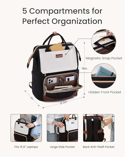 LOVEVOOK Laptop Backpack for Women with Giant Tumbler Holder Pocket, 15.6 inch Travel Work Backpack Purse for Nurse Teacher, Waterproof Bag College Bookbag Casual Daypack