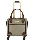 London Fog Cambridge 15" 8-Wheel Under the Seat Bag, Olive Houndstooth