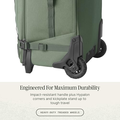 Eagle Creek Gear Warrior XE 2-Wheel Luggage to Keep Travel Items Organized - Smooth Rolling Wheels - Telescoping Handle - Padded Laptop Pocket - Jungle Green - 27”
