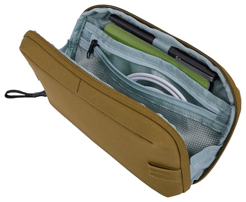 Thule Aion Travel Organizer - 2-in-1 pouch includes travel wallet and electronics bag - RFID blocking zipper pouch - Internal pockets to stay organized - 100% recycled waxed PFC-free fabric