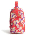 Vera Bradley Women's Featherweight Lorman Sling Backpack, Swirling Poppies, One Size
