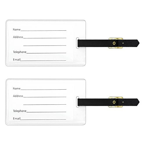 Butterfly with Flowers Luggage ID Tags Suitcase Carry-On Cards - Set of 2