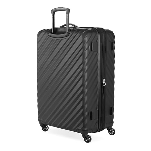 SwissGear Lightweight Expandable Spinner, Black Wave, 3-Piece Set
