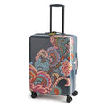 Vera Bradley Women's Hardside 26-Inch Adair Spinner Suitcase, Leaf Me Not Paisley Dark Slate, One Size