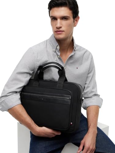 Tommy Hilfiger Men's Repreve Computer Bag, BLACK One Size