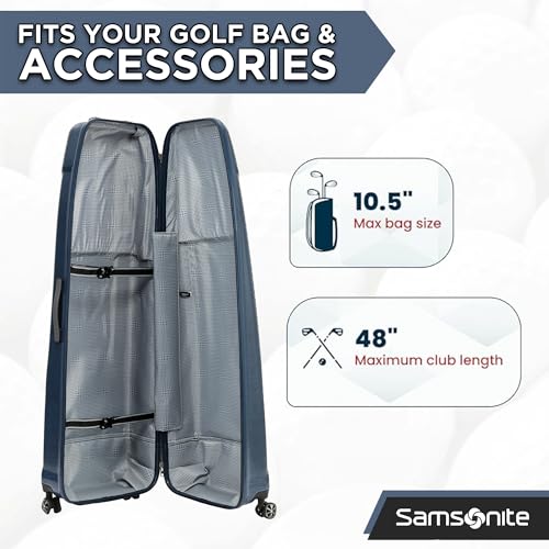 Samsonite Tour Pro Golf Travel Bags for Airlines, Hard Shell Golf Travel Case with Durable ABS, 360° Multi-Directional Shark Wheels, Lightweight Golf Club Travel Bag