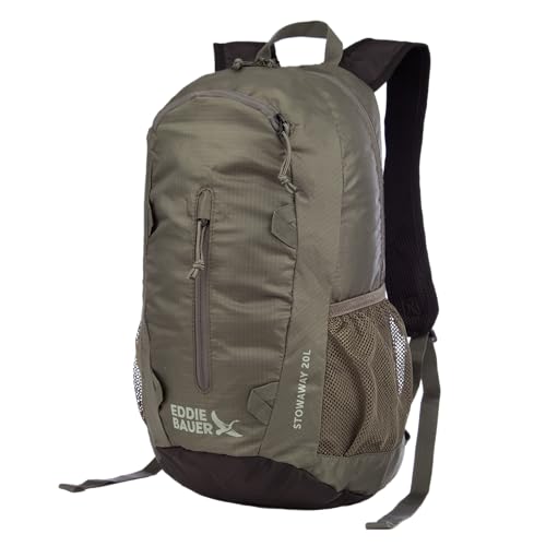 Eddie Bauer Stowaway Packable Backpack | Travel | Outdoor | Lightweight | Foldable | Durable | Ripstop Polyester | 20L - Spruce Green