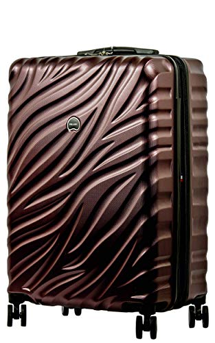 Delsey Paris Alexis Durable Hardside Luggage, Expandable Lightweight 4-Wheel Spinner, Easy Grip Telescoping Handle for Smooth Mobility, TSA-Lock Incorporated, Men and Women, Burgundy, Check-In 25-Inch