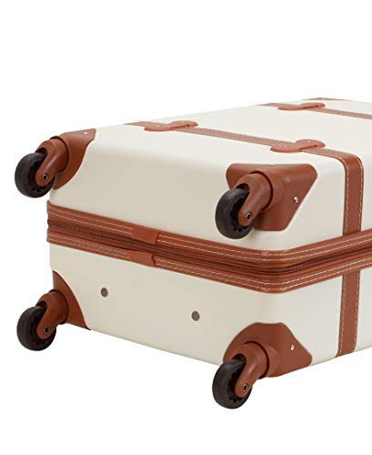 Rockland Stage Coach 20" Rolling Trunk Carry-on, White