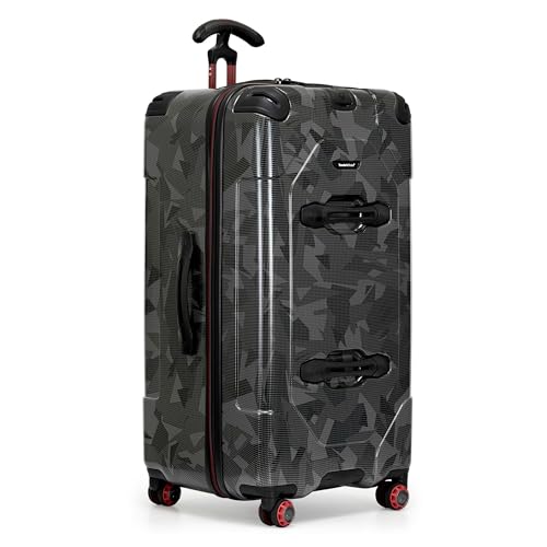Traveler's Choice Maxporter II Polycarbonate Hardside Trunk with Spinner Wheels, Gray Camo, 31-Inch Large Trunk