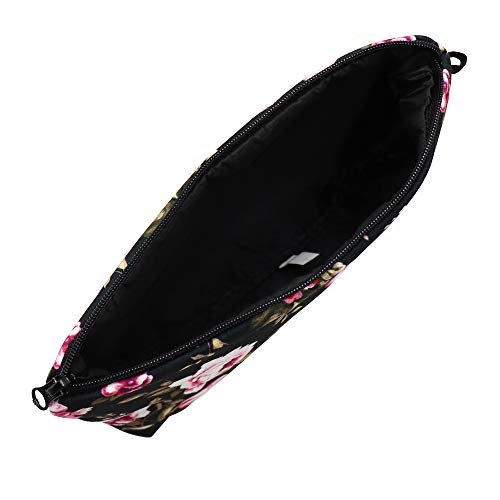 Aiphamy Cute Travel Makeup Bag Cosmetic Bag Small Pouch Gift for Women (Flowers)