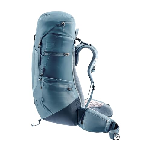 Deuter Unisex Aircontact Lite 50 + 10 L, Lightweight Backpacking & Hiking Backpack for Men & Women, 50 + 10 Liters - Atlantic-Ink