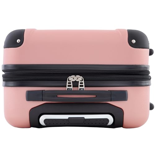 Travelers Club Chicago Hardside Expandable Spinner Luggage, Rose Gold, 22" Carry-On