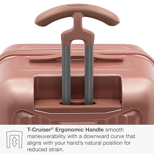 Traveler's Choice Ultimax II Polycarbonate Hardside Luggage with Spinner Wheels, Rose Pink, 28-Inch Medium Trunk
