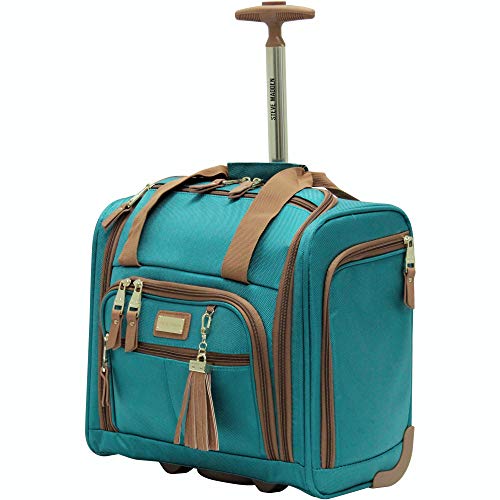 Steve Madden Designer Luggage Collection - 3 Piece Softside Expandable Lightweight Spinner Suitcase Set - Travel Set Includes an Under Seat Bag, 20-Inch Carry on and 28-Inch Checked Suitcase, Harlo