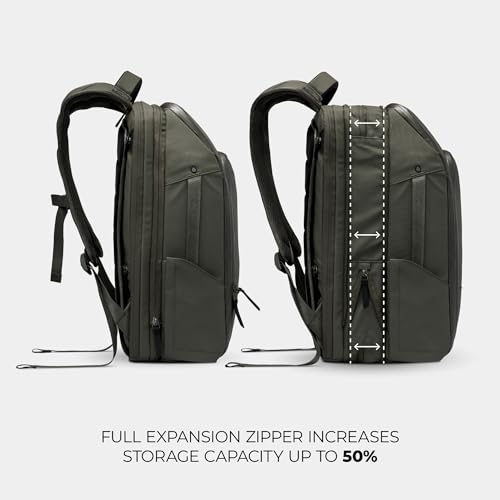 NOMATIC 20L Travel Pack - Mens Travel Backpack - Expandable to 30L - Water Resistant Daypack - TSA-Ready - Lightweight Business Traveling Backpack for Men - 16" Laptop Compartment