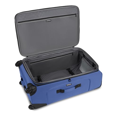 SWISSGEAR Sion Softside Expandable Spinner Luggage Durable Lightweight Travel Suitcase, Regatta, Checked-Large