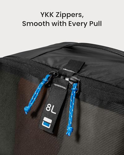 tomtoc 3 Set Packing Cubes for Travel Essentials, Odor-Resistant Compression Expandable Packing Cubes, Lightweight Travel Bag Pouch, Luggage Organizers Accessories for Backpack & Suitcase
