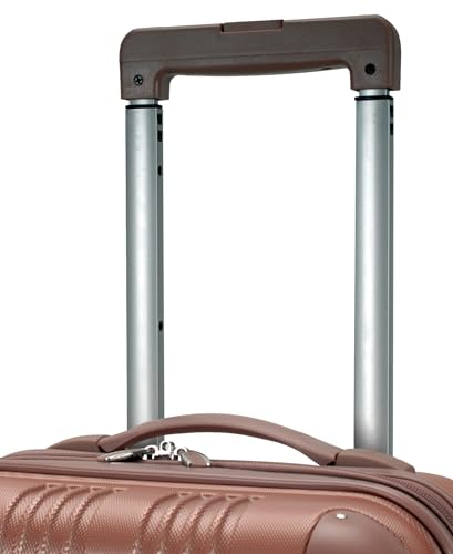 Rockland London Hardside Spinner Wheel Luggage, Carry-On 20", Rose Gold