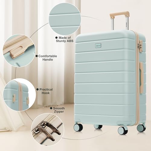 Luggage Sets 3 Pcs Suit case, ABS Hardside Suit case Carry-on, Checked Luggage, Lock