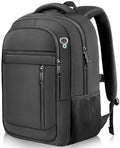 Bxiuna Travel Backpack, Extra Large 45L Travel Backpack for Men & Women, Expandable Laptop Bag, Water Resistant Computer Backpack Fits 18.4 Inch Laptop, Lightweight Daypack for Flight, Black