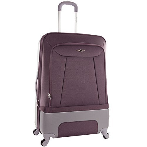 Rockland Rome Hybrid Spinner Wheel 3 Piece Luggage Set (20"/24"/28"), Lavender