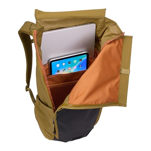 Thule Paramount Bike Commuter Backpack - 20L Capacity - Adjustable fit - 16" Padded Laptop Sleeve and 11" Tablet Pocket - Rolltop Closure - Side Phone Pocket - Taillight Loop