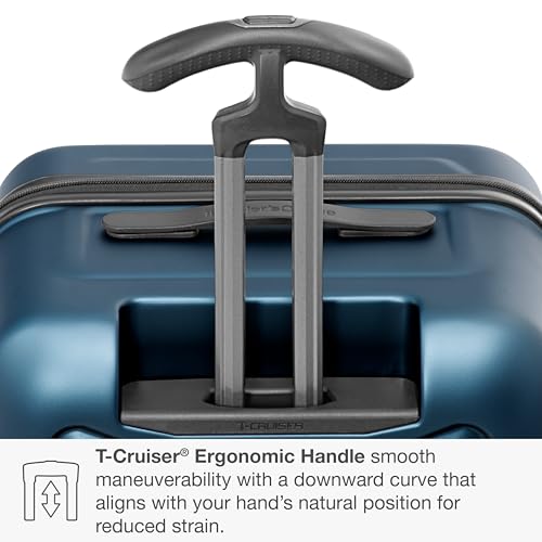 Traveler's Choice Ultimax II Polycarbonate Hardside Luggage with Spinner Wheels, Matte Navy, 28-Inch Medium Trunk