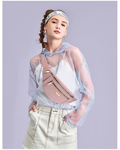 Fanny Packs Waist Pack for Women, Waterproof Waist Bag with Adjustable Strap for Travel Sports Running