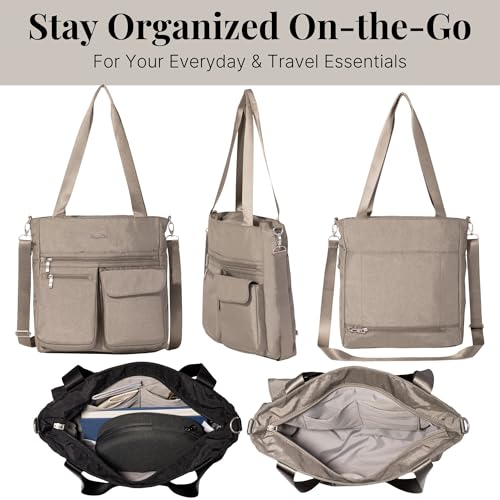 Baggallini Everywhere Tote - 12.5" x13.9” Tote Bag for Women - Lightweight Work Travel Carry On Bag