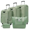 Merax Softside Luggage Set, Travel Suitcase Expandable Lightweight, 3 Piece Luggage Sets with Duffel Bag 22" 26" 30" Suitcase with TSA Lock Spinner Wheels,Light Green