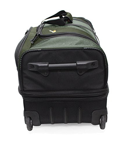 Pathfinder Gear 32 Inch Rolling Drop Bottom Duffel, Olive, One Size