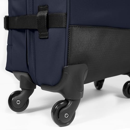 EASTPAK TRANS4 S – 44L Small Cabin Wheeled Luggage, Two Compartments, TSA Lock, 360° Spinner Wheels, and Telescopic Handle, Ultra Marine