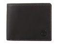 Timberland Men's Leather Wallet With Attached Flip Pocket, Black (Hunter), One Size